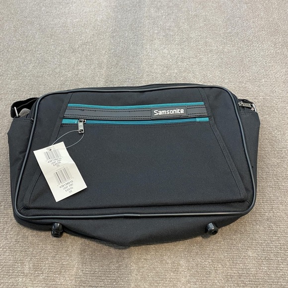 Samsonite Other - Samsonite Legacy Sport Black Teal Tote Bag Travel Shoulder Carry On New